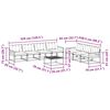 vidaXL Buiten bankenset met kussen 8 pcs Natuurlijk en Lichtgrijs