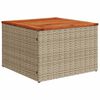 vidaXL Tuinbankenset met opslag 9 pcs Beige en Cr&egrave;me poly rattan