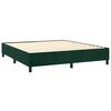 vidaXL Boxspring met matras fluweel donkergroen 160x200 cm