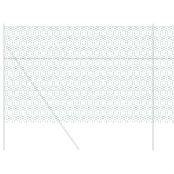 vidaXL Hexagon Hek Groen 1.5 x 10 m Staal