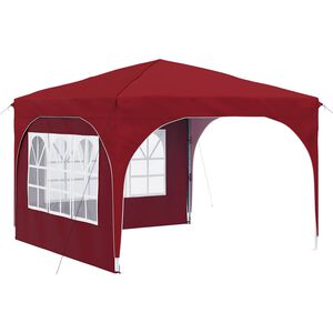 vidaXL Pop-up partytent 290 x 290 x 245 cm Bordeauxrood