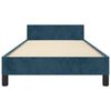 vidaXL Bedframe zonder matras 90x200 cm fluweel donkerblauw