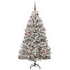 vidaXL Kunstkerstboom met 300 LED Groen en Wit 180 cm PVC en Metaal