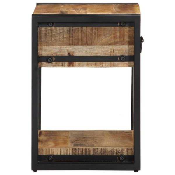 vidaXL Nachtkastje 40x35x50 cm massief ruw hout mango