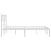 vidaXL Bedframe met hoofdbord metaal wit 140x200 cm
