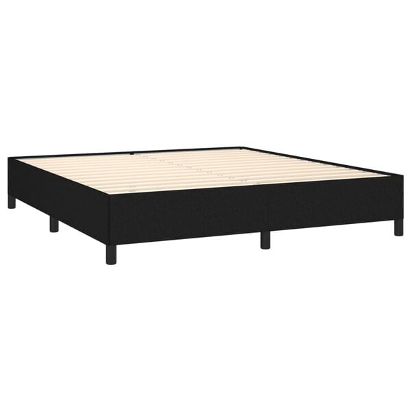 vidaXL Bedframe zonder matras stof zwart 180x200 cm
