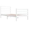 vidaXL Bedframe massief grenenhout wit 90x200 cm