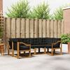 vidaXL Buiten bankenset met kussen 6 pcs Natuurlijk en Zwart