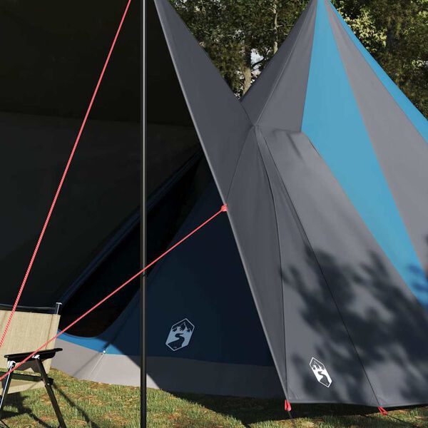 vidaXL Familie Tipi Tent met dak Blauw en Grijs 510 x 690 x 330 cm