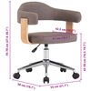 vidaXL Kantoorstoel draaibaar gebogen hout en stof taupe