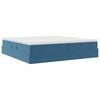 vidaXL Opbergbed met matras Donkerblauw 200 x 200 cm Fluweel