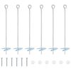 vidaXL Aardeankers 6 pcs Zilverkleurig &Oslash;10 x 50 cm