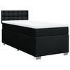 vidaXL Boxspring met matras stof zwart 80x200 cm