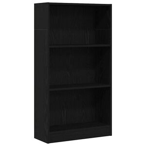 vidaXL Boekenkast Zwart Eiken 60x24x109 cm Engineered Wood