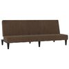 vidaXL Slaapbank 2-zits met voetenbank microvezelstof bruin