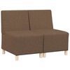 vidaXL Modulaire Bankeenheid Armlos 2 st Bruin Stof
