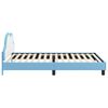vidaXL Bedframe voor kinderen met hoofdbord Blauw 90 x 190 cm PU