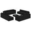 vidaXL 13-delige Loungeset met kussens poly rattan zwart