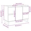 vidaXL Badkamerkast 80x33x60 cm bewerkt hout sonoma eikenkleurig