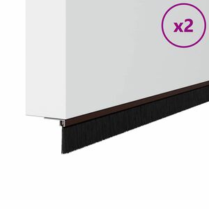 vidaXL Schroefbare Deurborstelafsluitingen 2 st Bruin 100 cm