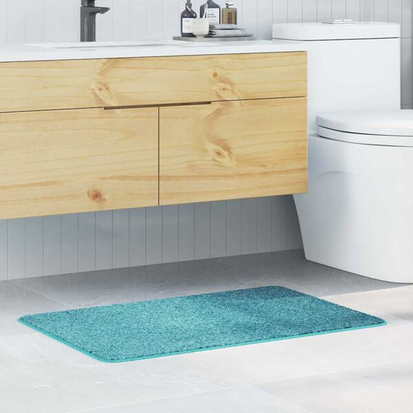 vidaXL Antislip Badmat Turquoise 60 x 90 cm PP