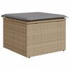 vidaXL 10-delige Loungeset met kussens poly rattan gemengd beige