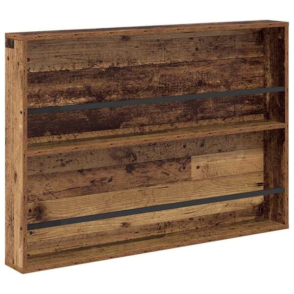 vidaXL Tijdschrift Rek 2 pcs Oudhout 100 x 12 x 70 cm Bewerkt hout