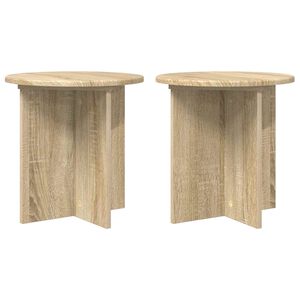 vidaXL Plantenstandaard 2 pcs Sonoma Eiken 40 x 40 x 40 cm