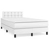 vidaXL Boxspring met matras en LED kunstleer zwart 120x190 cm
