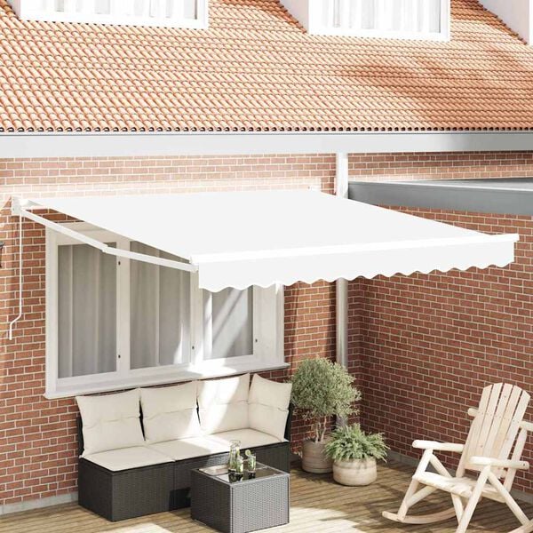 vidaXL Markies Wit 3 x 2,5 m Polyester en metaal