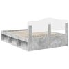 vidaXL Bedframe met hoofdeinde Beton 140 x 190 cm Massief grenenhout