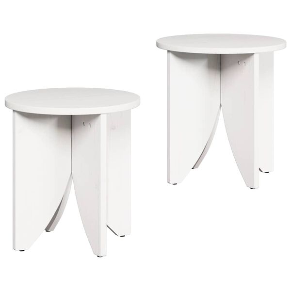 vidaXL Salontafel 2 pcs Wit