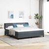 vidaXL Boxspringbed met matras Donkergrijs 180 x 200 cm Fluweel