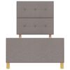 vidaXL Bedframe met hoofdeinde Taupe 90 x 190 cm Stof