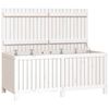 vidaXL Tuinbox 134x68x64 cm massief grenenhout wit