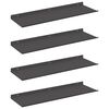 vidaXL Drijvende plank 4 pcs Zwart 60 x 18 x 2,5 cm Staal