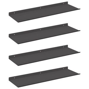 vidaXL Drijvende plank 4 pcs Zwart 60 x 18 x 2,5 cm Staal