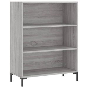 vidaXL Boekenkast 69,5x32,5x90 cm bewerkt hout grijs sonoma eikenkleur