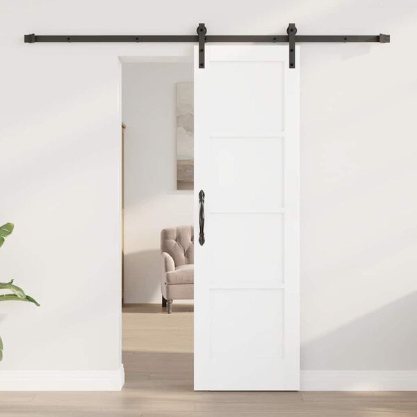 vidaXL Schuifdeur Wit 61 x 198,5 cm Massief grenenhout