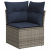 vidaXL 8-delige Loungeset met kussens poly rattan acacia grijs