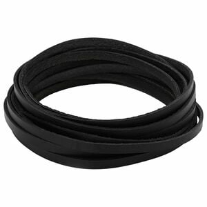 vidaXL Leren Strap Zwart 500 x 0,8 cm Leer
