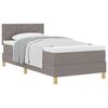 vidaXL Boxspringbed met matras met hoofdeinde Taupe 90 x 200 cm Stof