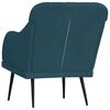 vidaXL Fauteuil 63x76x80 cm fluweel blauw