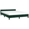 vidaXL Bedframe zonder matras 140x200 cm fluweel donkergroen