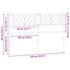vidaXL Vervangend hoofdbord 140 cm metaal wit