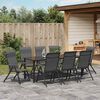 vidaXL Tuin eettafelset 9 pcs Grijs Gepoedercoat staal