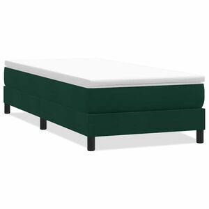 vidaXL Boxspring zonder matras fluweel donkergroen 90x220 cm
