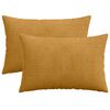 vidaXL Kussensloop 2 pcs HEERLEN Geel 30 x 50 cm corduroy