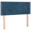vidaXL Boxspring met matras en LED fluweel donkerblauw 90x190 cm