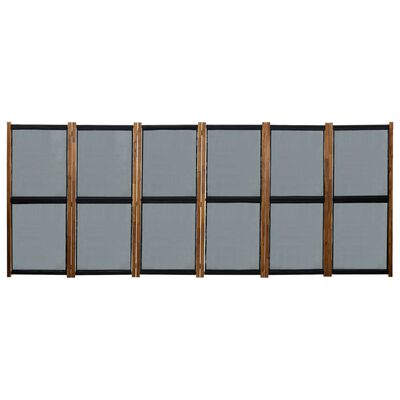 vidaXL Kamerscherm met 6 panelen 420x170 cm zwart